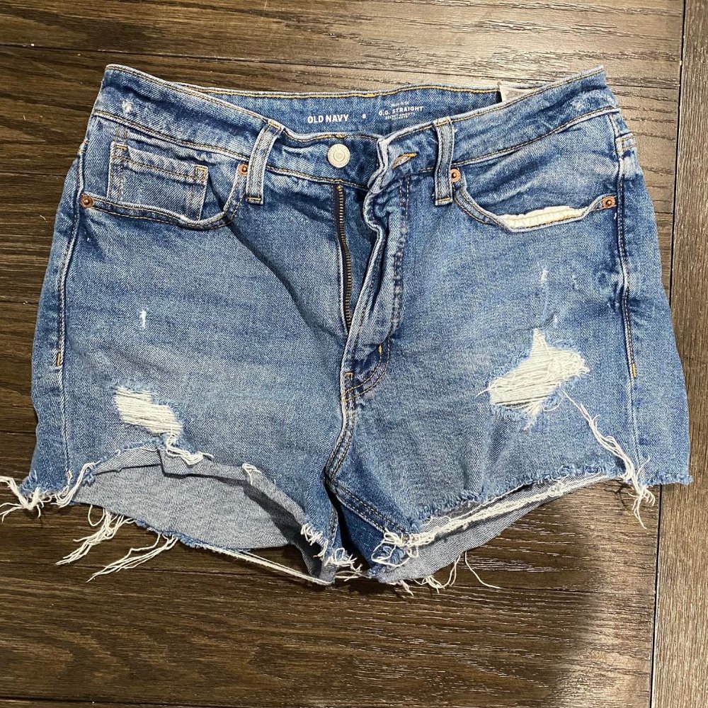 old navy distressed shorts